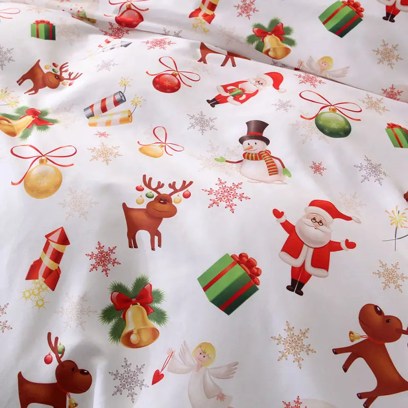 Christmas Duvet Cover Set with Two Pillowcases (1 Piece)