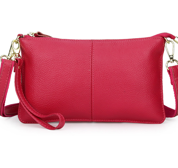 Genuine Leather Candy Color Day Clutches & Crossbody Bags