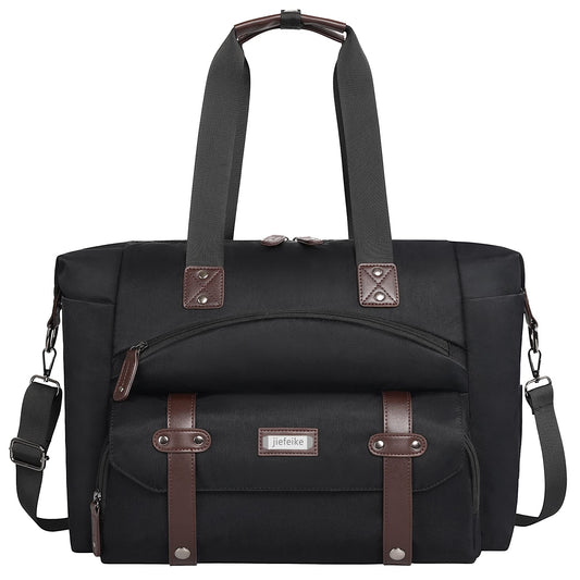 Jiefeike Large Diaper Bag Tote with Changing Pad & Anti-Theft Pocket