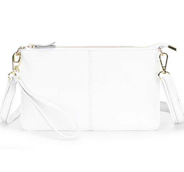 Genuine Leather Candy Color Day Clutches & Crossbody Bags