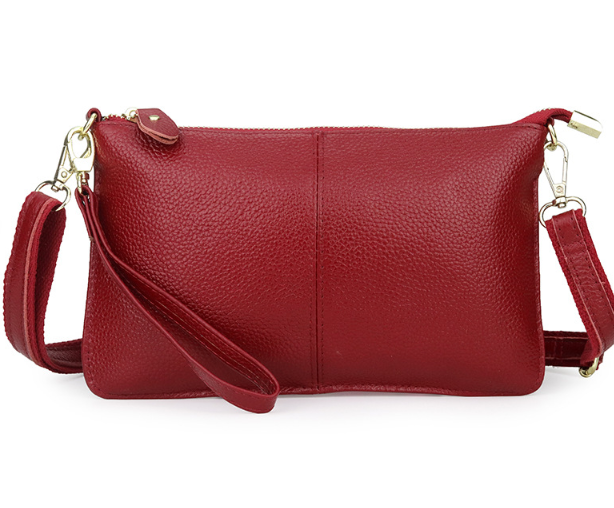 Genuine Leather Candy Color Day Clutches & Crossbody Bags