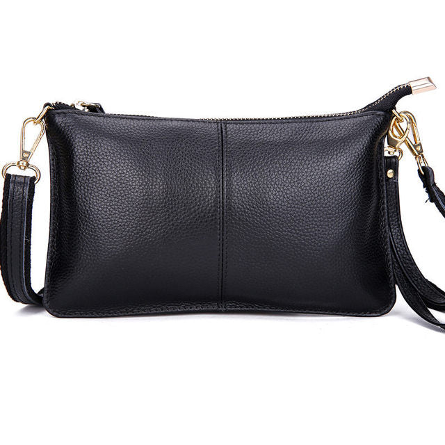 Genuine Leather Candy Color Day Clutches & Crossbody Bags
