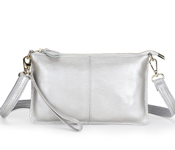 Genuine Leather Candy Color Day Clutches & Crossbody Bags
