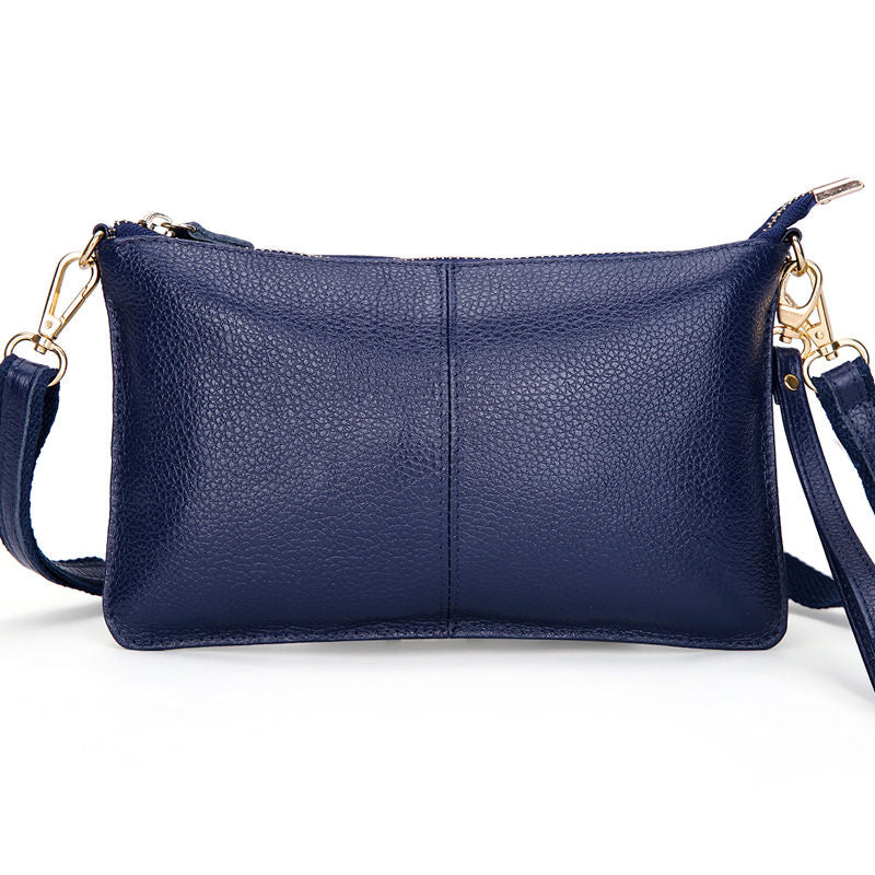Genuine Leather Candy Color Day Clutches & Crossbody Bags