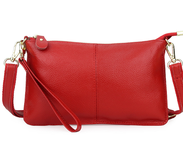 Genuine Leather Candy Color Day Clutches & Crossbody Bags