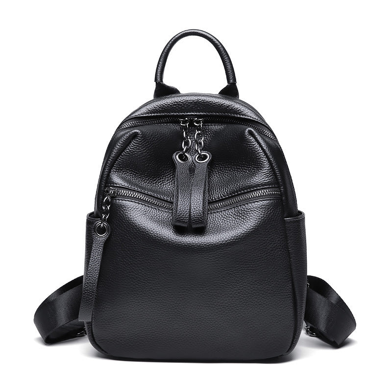 First Layer Leather Leisure Travel Backpack