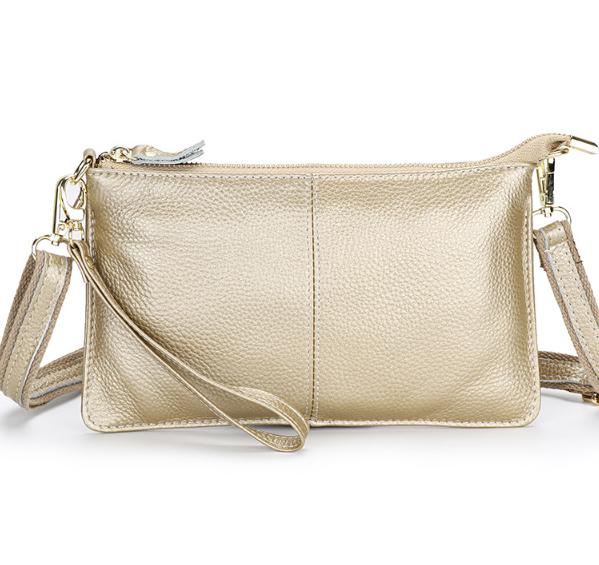 Genuine Leather Candy Color Day Clutches & Crossbody Bags