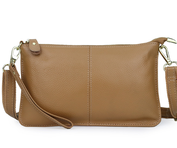 Genuine Leather Candy Color Day Clutches & Crossbody Bags