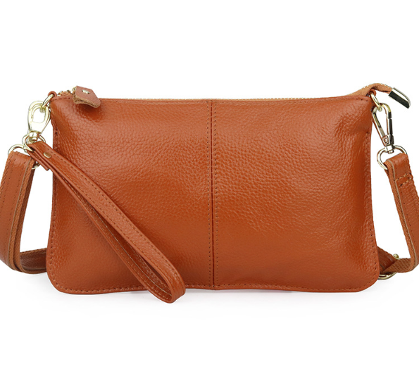 Genuine Leather Candy Color Day Clutches & Crossbody Bags