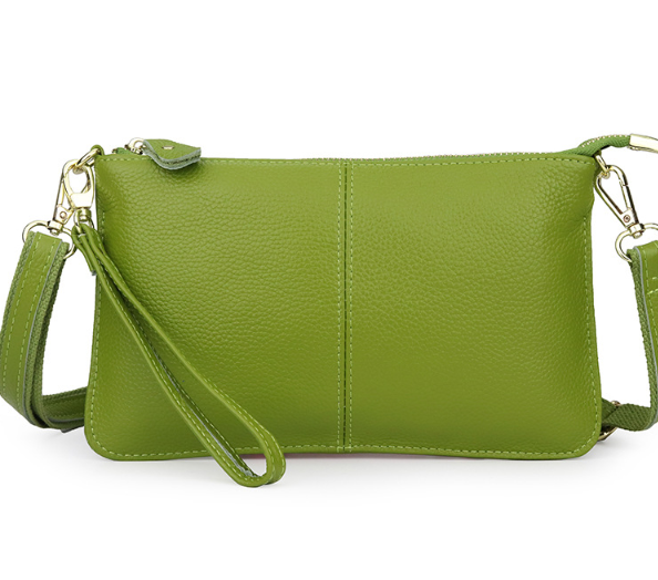 Genuine Leather Candy Color Day Clutches & Crossbody Bags